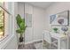 Bright home office with a modern desk, chair, and stylish decor at 1995 Venetian Sw Dr, Atlanta, GA 30311