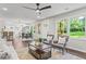 Open-concept living area with hardwood floors and seamless flow to the kitchen at 1995 Venetian Sw Dr, Atlanta, GA 30311