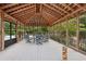 Relaxing gazebo area with comfortable seating overlooking the pool, perfect for outdoor gatherings at 202 Heights, Canton, GA 30114