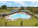 Aerial view of the neighborhood pool with sun loungers and shady cabanas at 1922 Perry Nw Blvd, Atlanta, GA 30318