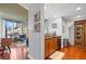 Kitchen flowing into the living area with cityscape views at 855 Peachtree Ne St # 501, Atlanta, GA 30308