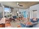 Living room featuring a cityscape view and hardwood-style floors at 855 Peachtree Ne St # 501, Atlanta, GA 30308