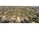 High angle view of the property, showing the neighborhood layout, greenery, and positioning of surrounding houses at 1045 Shepherds Ne Ln, Atlanta, GA 30324