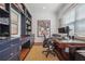 Well-appointed home office with custom built-ins, natural light and comfortable workspace at 3842 Ernest W Barrett Sw Pkwy, Marietta, GA 30064