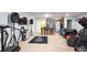 Finished basement area including seating, a dining table, and entertainment setup at 428 Redwood Trl, Canton, GA 30114