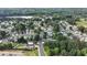 Aerial view of a residential area shows a road, trees, and the tops of houses at 2657 Albion Farm Way, Duluth, GA 30097