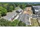 Aerial view of new townhomes with landscaped surroundings at 1996 Deco Dr, Kennesaw, GA 30144