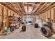 Unfinished basement with exposed framing, offering potential for customization at 406 Fernstone Dr, Canton, GA 30114
