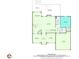 Floorplan showing layout of main level, including kitchen, living room, and bedroom locations at 406 Fernstone Dr, Canton, GA 30114