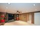 Finished basement featuring neutral carpet, a popcorn maker and access to the home theater at 1703 Rifle Sw Rdg, Marietta, GA 30064