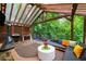 Inviting outdoor living space with a covered structure, fireplace, and comfortable seating, perfect for entertaining at 486 Haas Se Ave, Atlanta, GA 30316