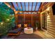Inviting covered patio with modern seating, string lights, and stylish decor for outdoor relaxation and entertainment at 486 Haas Se Ave, Atlanta, GA 30316