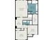 Second-floor floorplan featuring primary bedroom with bath, two bedrooms, two baths, and a walk-in closet at 85 Brushed Ives Ct, Lawrenceville, GA 30045