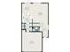 First-floor floorplan of a home featuring a garage, kitchen, bathroom, living room, and dining area at 85 Brushed Ives Ct, Lawrenceville, GA 30045