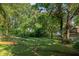 Spacious, fenced backyard featuring mature trees providing ample shade and privacy at 901 Winfield Se Ave, Atlanta, GA 30316