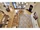 View looking down on the living room and dining room from the second floor at 104 Hidden Springs Ln, Peachtree City, GA 30269