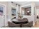 Charming breakfast nook with a view of the backyard and access to the outdoors at 5430 Hyde Rd, Cumming, GA 30040