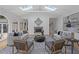 Bright living room with vaulted ceilings, skylights, and a cozy fireplace, perfect for relaxation at 860 Crest Valley Dr, Sandy Springs, GA 30327
