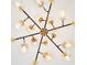 Modern home chandelier with round glass shades and artistic metal frame at 2579 Lulworth Ln, Marietta, GA 30062