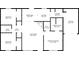 Home floorplan featuring a living room, kitchen, dining area, three bedrooms, two bathrooms and a garage at 131 Tye St, Stockbridge, GA 30281