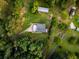 Aerial view showcases the home, surrounded by mature trees and expansive green space at 360 Parr Farm Rd, Covington, GA 30016