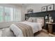 Comfortable bedroom with unique headboard and modern décor at 1168 Mado Loop, Chattahoochee Hills, GA 30268
