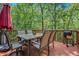 Spacious deck with outdoor dining set, perfect for entertaining and enjoying scenic views at 7052 Camp Falls Ct, Winston, GA 30187