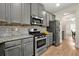 Close-up of kitchen appliances, cabinetry, and countertops at 2680 Lower Village Dr, Ellenwood, GA 30294