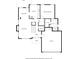 First floor plan showing the layout of the living room, kitchen, primary bedroom, and garage at 3954 Rhyne Se Way, Smyrna, GA 30082