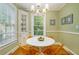 Eat-in kitchen nook featuring a round table with clear chairs and lots of natural light at 1821 N Rock Springs Ne Rd, Atlanta, GA 30324