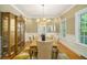 Elegant dining room with hardwood floors, a chandelier, and wainscoting accents at 1821 N Rock Springs Ne Rd, Atlanta, GA 30324