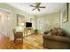Comfortable living room offers a ceiling fan, hardwood floors, and a relaxed atmosphere at 1821 N Rock Springs Ne Rd, Atlanta, GA 30324