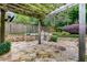 Outdoor kitchen features stone counters, a built-in grill, and mature landscaping at 2544 Thompson Ne Rd, Brookhaven, GA 30319