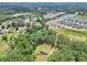 Aerial view of property surrounded by mature trees and nearby neighborhoods at 133 Harold Dr, Mcdonough, GA 30253