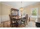 Elegant dining room with wood floors, a decorative china cabinet, and chandelier lighting at 3130 Crestmont Nw Way, Kennesaw, GA 30152