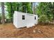 Exterior view of the shed featuring a clean white facade and functional design at 40 Melton Way, Covington, GA 30016