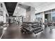 A well-equipped gym features a variety of weight machines and free weights for a comprehensive workout at 943 Peachtree Ne St # 2001, Atlanta, GA 30309