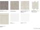 Interior design selections featuring flooring, carpet, backsplash tile, countertops, and cabinet styles at 92 Sheryl Way, Loganville, GA 30052