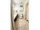 Bathroom with a marble vanity, updated toilet, and colorful shower curtain at 4846 Twin Lakes Trl, Atlanta, GA 30360