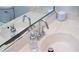 Bathroom featuring a dual sink vanity with updated fixtures, creating a clean and functional space at 4846 Twin Lakes Trl, Atlanta, GA 30360