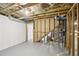 Spacious unfinished basement with exposed ceiling framing and mechanicals at 5276 Beechwood Ct, Marietta, GA 30068