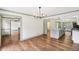 Open-concept design that connects the dining room to the kitchen area at 5276 Beechwood Ct, Marietta, GA 30068