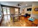 A game room featuring a ping pong table, comfortable seating and hardwood floors illuminated by recessed lighting at 1178 Chambord Ne Way, Brookhaven, GA 30319
