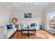 Bright living room with hardwood floors, modern decor, and large windows at 3652 Terrah Point Dr, Duluth, GA 30097