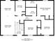 Detailed second-floor plan of home, highlighting the layout of the living room, kitchen, and bedrooms at 2139 Jonathan Ave, Lithonia, GA 30058