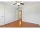 Bedroom with hardwood floors and ensuite bathroom at 3850 Stepney Way, Cumming, GA 30041