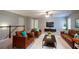 Upstairs living area featuring modern decor and comfortable seating for gathering and relaxation at 2482 Brittany Park Ln, Ellenwood, GA 30294