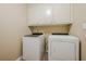 Functional laundry room with a modern washer and dryer at 2870 Jay Oak Dr, Dacula, GA 30019
