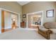 Inviting living room with neutral walls, with views to kitchen and dining room at 2870 Jay Oak Dr, Dacula, GA 30019