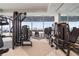 Bright gym space with state-of-the-art equipment and stunning views of the pool and cityscape at 3630 Peachtree Ne Rd # 2309, Atlanta, GA 30326